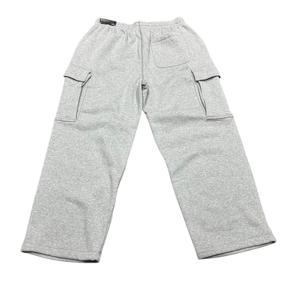 LCKR Mens Baggy Fit Fleece Cargo Sweatpants Heather Grey Large NWT Wide Leg - Picture 13 of 13